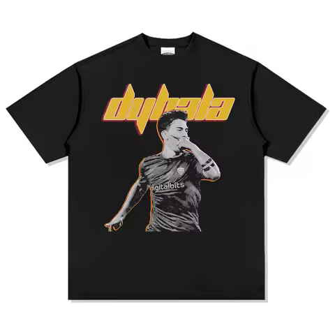 Paulo Dybala 100%cotton men's Tshirt football Rome jersey Commemorative shirt Summer women's Unisex 