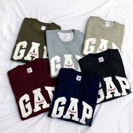 [KT USA] GAP University T Inner Bristles Big Chest LOGO Embroidery Classic University T Men Women Ca