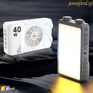 JENNIFERDZJI RGB LED Camera Light, 40W 2800-9000K Mini LED Video Lamp, Compact 4400mAh Battery with 