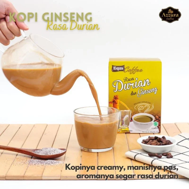 KOPI GINSENG DURIAN EQUS DURIAN COFFEE KOPI HERBAL ORIGINAL
