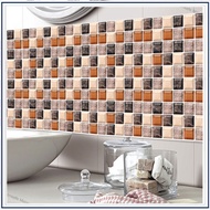 econsafe Malaysia 6PCS 3D Mosaic Waterproof Bathroom Kitchen Decoration PVC Tiles Decal Sticker
