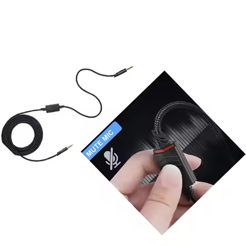 Game Headphone Cable 6.5 Ft Replacement for Astro A10 A40 Cable Inline Mute Cord Gaming Headset Cabl