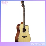 elegantstunning 41 Inches Acoustic Guitar Starter Guitar Wooden Folk Guitar Beginner Students Practice Guitar String Instruments