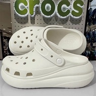 2025 ฤดูร้อนแฟชั่นใหม่ 【Original】 Crocs* เมฆ Puff ถ้ำรองเท้าเพิ่มความสูง แต่เพียงผู้เดียวหนาอึรู้สึก