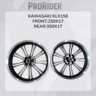 KAWASAKI Klx150 Rim Klx 150 Copmlet Set Sport Rim Cast Wheel Black Hitam With Bearing Assy