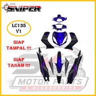 [FULL TANAM ] SNIPER COVERSET LC LC135 V1 EXCITER RC BLUE PURPLE BLACK / HITAM UNGU BIRU EXCITER RC