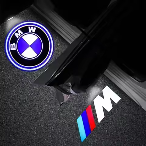 New For BMW M X3 X5 X6 2pcs Car Logo Led Door Light Projector Lamp For BMW 50th M E46 E90 E49 F30 F8