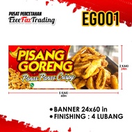 BANNER & BUNTING PISANG GORENG JUALAN GERAI MURAH DAN MENARIK