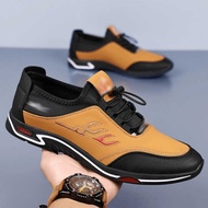 w Men's Shoes Shallow Mouth Board Shoes Men's Casual Shoes Popular British Style Yellow Brown None