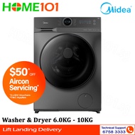 Midea Front Load Washer &amp; Dryer 6.0KG - 10KG MF200D85B I MF200D100WB