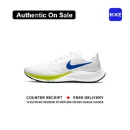 ใหม่และแท้ Nike Zoom Pegasus 37 " White Blue " รองเท้ากีฬา BQ9646 - 102 รับประกัน 1 ปี