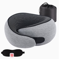 Ergonomic Airplane Pillow Ultra Portable Neck Pillow with 360° Head Support, Portable Travel Foot Re