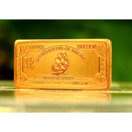 10 gram USA Iron Ship .999 Fine Copper Bullion Bar Cu Element 10g (Defects)