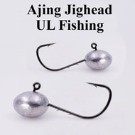 Ajing UL Jighead SP Hook SP Casting Hook Mata Kail Soft Plastic Rugby shape Fishing Bait Hook