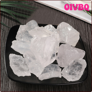 OIVBQ 100g Natural Stones White Crystal Clear Quartz Bulk Raw Rough Stones for Aquarium Decoration PAONC