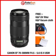 CANON EF 70-300mm f4-5.6 IS II USM for Canon EOS Full Frame and APS camera