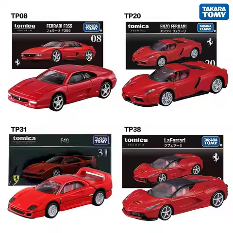 Takara Tomy Tomica TP08 Ferrari F355 F40 Ferrari 512TR Super Car Fine Texture Static Model Premium C