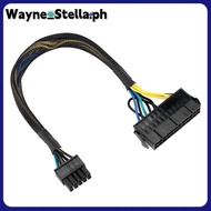 【Wayne_Stella】24 Pin to 10 Pin ATX PSU Main Power Adapter Braided Sleeved Cable for  for  PC and Ser
