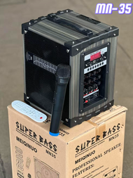 ลำโพงบลูทูธ ลำโพงรุ่น MN-35  MN-36 MN-37  ลำโพงไม้เคลื่อนที่มีล้อลาก เสียงดังกระหึ่ม เบสหนัก แถมไมค์