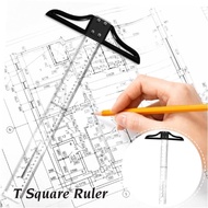 T-Square Ruler 23" (60cm) | Super Clear Transparent T Shape Ruler | T Ruler | T Square | Pembaris T 