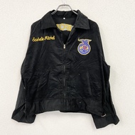 FFA Jacket, Farmer's Jacket, Corduroy Jacket, Replica, Remade, Embroidered, Black, Size L, Vintage C