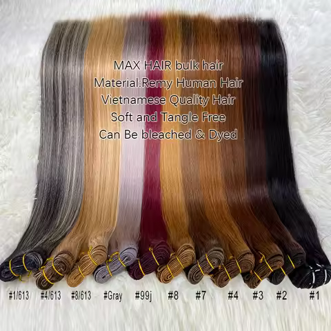 100% Straight Human Hair Bundles Hair Extensions For Women 613 99j Gray Solid Color Raw Bundles Brai
