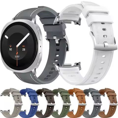 Original Silicone+Leather Strap for Samsung Galaxy Watch 9 8 40mm 44mm Comfortable Bracelet Galaxy W