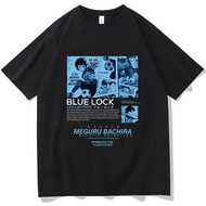 Anime Blue Lock Meguru Bachira Football Print T Shirt Fashion Men Casual Tshirts Harajuku Short Sleeve T-Shirt Streetwear S-4XL-5XL-6XL