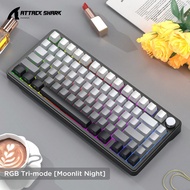 ATTACK SHARK X85 Hot Swap Mechanical Keyboard,75% TKL RGB Gaming Keyboard,Wireless 2.4GHz/Bluetooth/