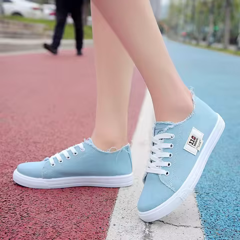 Women's Shoes Spring White Shoes Comfortable Student Sports Flat Shoes Sports Shoes Fashionable Casu