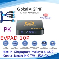 2024 Global AI 5FNF stable and smooth tv box android 10.0 4GB64GB hot in HongKong TaiWan China Singapore Malaysia Korea Japan Thailand USA India PK Evpad 10P