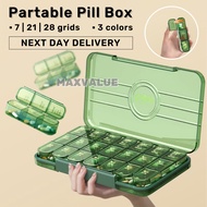 SG Maxvaluesg® Portable Pill Box Three Meals A Day Sub-pack Medicine Dispenser 7-day Reminder Medici