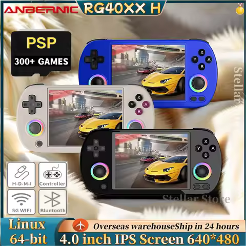 ANBERNIC RG40XX H Retro Handheld Game Console 64 Bit Linux 4.0''IPS Screen Supports 5G WiFi Bluetoot