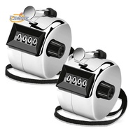 【caesarA8】2 Pack Clicker Counter Hand Tally Counter Clicker, 4 Digit Mechanical Palm Click Counter f