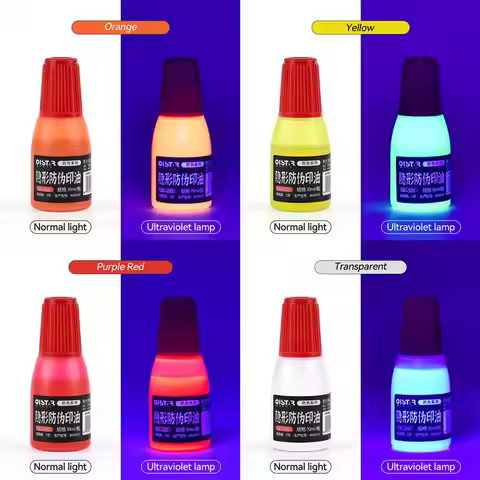 10ml Photosensitive Flash Stamp UV Ink Invisible Anti-Counterfeiting Fluorescent Office Confidential