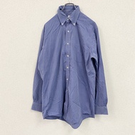 Brooks Brothers 長袖襯衫，藍色，尺寸 15-33，古著。