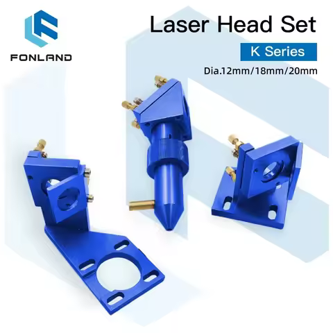 FONLAND K Series CO2 Mini Laser Head Set D12 18 20 Lens for 2030 4060 K40 Laser Engraving Cutting Ma