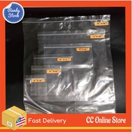 5"x8", 7"x10" 9"x14" Plastic Bag Packaging /Resealable Plastic Bag 100pcs± 