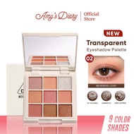 AMY'S DIARY Transparent 9 Color Eyeshadow Palette Waterproof