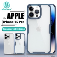 Nillkin หรูหรา นุ่ม ซิลิโคน เคส สำหรับ iPhone 15 Pro พาเวอร์แบงค์ โปร่งใสที่แท้จริง TPU + PC ซิลิโคน ชัดเจนมากๆ กันกระแทก ฝาหลัง