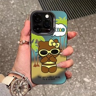 Beautiful Black Yellow Bikini Cat Transparent Transparent New Phone Case Suitable for iPhone 14proma