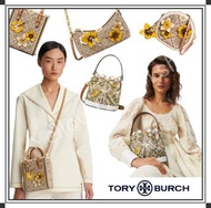 現貨🌼🌺花卉款合集🌼🏵️TORY BURCH T MONOGRAM JACQUARD EMBROIDERED BUCKET BAG MINI TOTE CROSSBODY BAG 春夏花卉綉花手袋 單