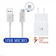 สายชาร์จ Samsung Micro USB S6 หัวชาร์จ 9V2A ชาร์จเร็ว สายชาร์จซัมซุง สายชาร์จเร็ว Type C สายชาร์จ Android Fast Charge สําหรับ HUAWEI XIAOMI OPPO VIVO REALME REDMI รับประกัน1ปี