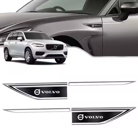3D Metal Car Logo Sticker Auto Body Decoration Styling Decals For Volvo ES90 EC40 EX40 EM90 XC90 V90