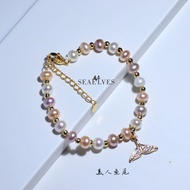 Fgf [51% Repurchase Rate] seaelves seaelves Pearl Cute Pearl Bracelet ins Pure Hand-woven Pure Natur