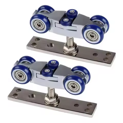 2X Bifold Door Hardware Wooden Sliding Door Pulley Furniture Hardware Wheel Barn Door Roller