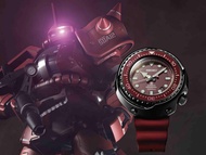 BNIB Seiko Marinemaster Gundam 40th SBDX029 Red Zaku II Limited Edition Red Dial Rubber Strap Men Watch