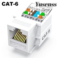 YUSENSS RJ45 Ethernet Module, Cat5e Cat6 White Module Coupler, Wall Adapter Tool-Less Jack Connector