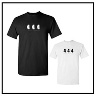 444 Black White Couple Cotton Shirt Round Neck Tees