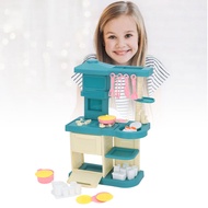 HEO~51pcs Kids Kitchen Playset Interactive Play Kitchen Toy Set Play Oven And Sink For Toddlers Girl